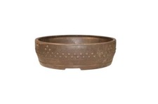 Brown Mica Bonsai Pot - Round