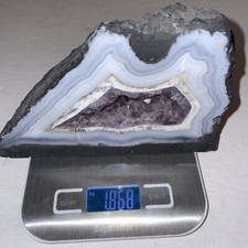 Rare Agate Amethyst Geode 1.86
