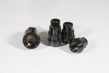 4 x Black Locking Wheel Nuts