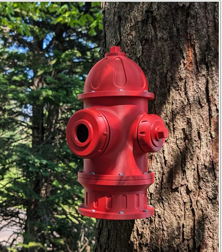 Fire hydrant birdhouse - fire,