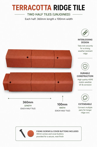 Plastic roof ridge - plastic, kit