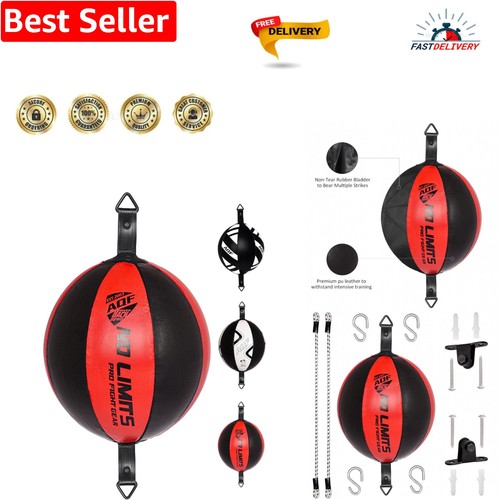 Leather double end boxing bag - boxing,