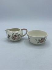 Althea A G Richardson Crown Ducal Floral Milk Creamer Jug & Sugar Bowl