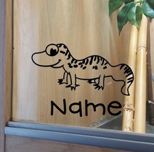 Leopard Gecko Customised Vivarium Decal Sticker 