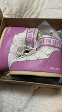 Pink and White Ankle MOON BOOTS. Size 6/7.5 - Never Worn Before. RRP:£150 New