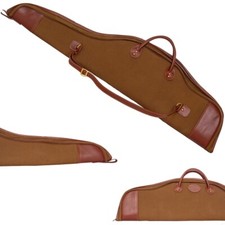 Gun Case Waxed Canvas Leather Rifle Slip Hunting Rifle Slip Shooting Gun Bag