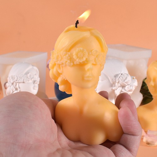 Diy silicone candle mold - candle, 3d