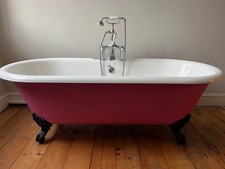 Fired Earth Freestanding Versailles Double Ended Roll Top Bath with Claw Feet