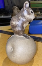 Poole Pottery Mouse On An Apple 