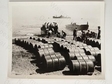 WWII US Soldiers Oil Drums