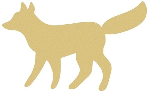 Wood fox shape unfinished - wood,