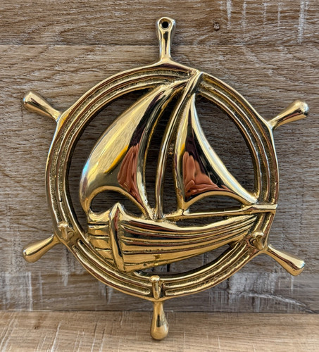 Vintage brass nautical boat - vintage,