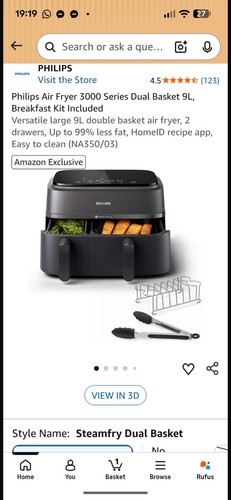 Philips dual basket air fryer - philips,