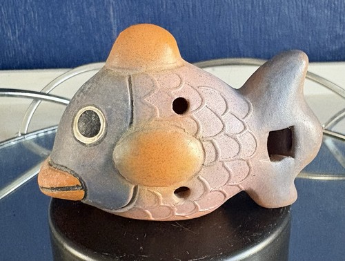 Handmade pottery fish ocarina - pottery,