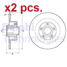 X2 PCS REAR BRAKE DISC ROTOS
