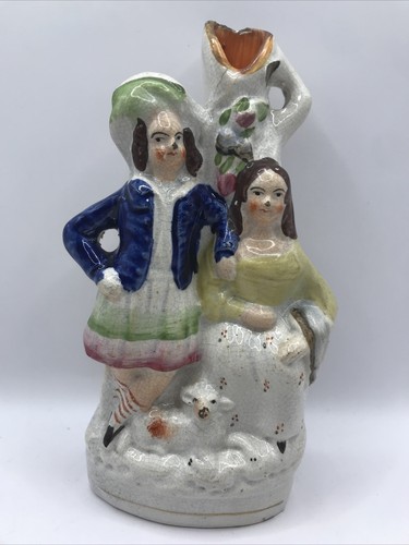 Antique staffordshire flat - staffordshire,