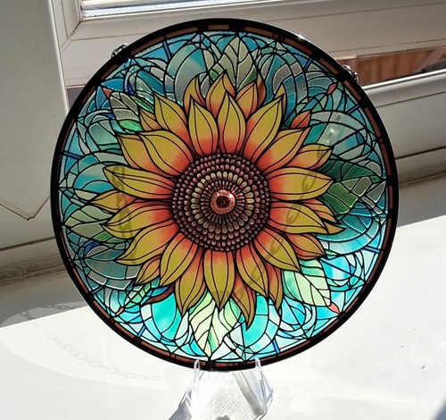 Sunflower stained glass - sunflower,