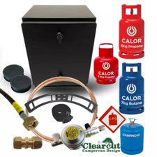 Metal Gas Box, Campervan Gas Locker, LPG Box  With/Without Kit & Regulator