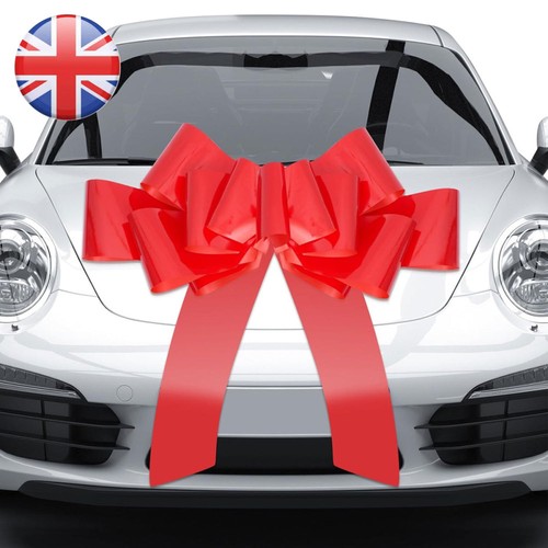 Huge car bow - bow, red,