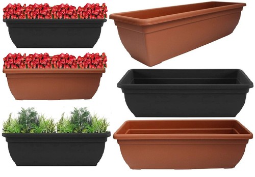 Plastic pot trough plant - plastic,