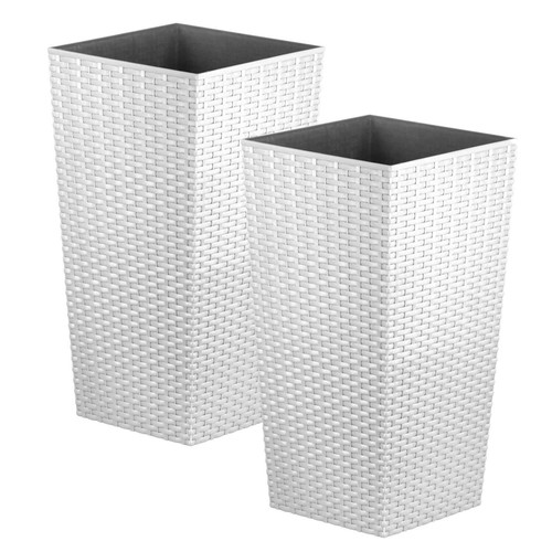 Tall square plastic rattan - tall,