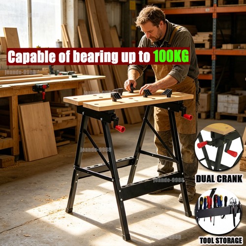 Foldable wooden workbench - foldable,