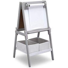 DELTA CHILDREN MYSIZE KIDS DOUBLE-SIDED STORAGE EASEL TE87600GN-026 - GREY