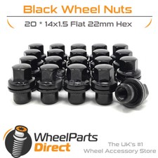 Wheel Nuts (20) Black for Range Rover Sport [L494] 13-22 on Original Wheels