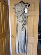 Zara Satin Effect Draped Midi