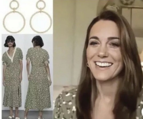 Zara khaki green floral - zara,