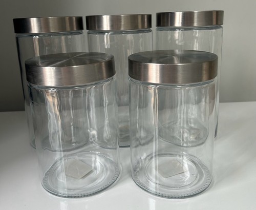 Glass storage jars - glass,