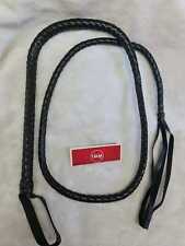 Bull Whip, flogging, Black Faux Leather, caning, spanking, sissy maid UK POST