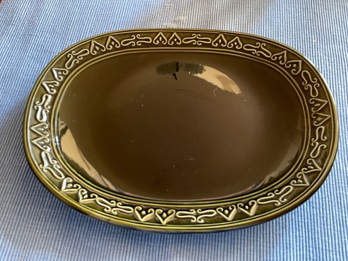 Six vintage retro green - retro, oval
