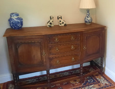 Vintage Oak Art Deco Three