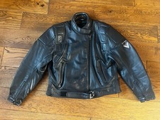 Frank Thomas Black Leather Motorcycle Jacket . Biker Jacket  Size UK 16. (42) 