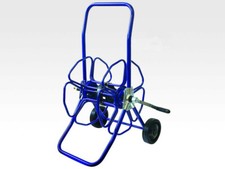 Blue Heavy Duty Metal Hose Reel With Wheels - Only Reel