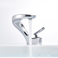 Basin Mixer Tap Bathroom Sink Mono Cloakroom Waterfall Single Lever Tap Fixings