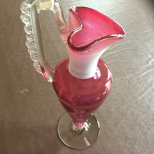 Victorian cranberry glass vase