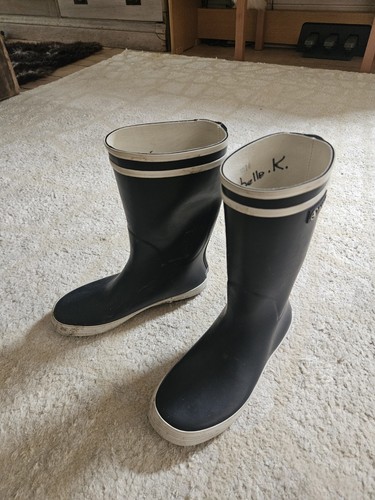 Kids aigle navy wellingtons - kids,