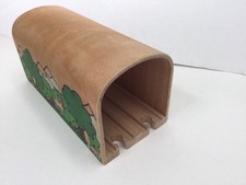 Vintage BRIO 33457 TWIN Double TRACK TUNNEL for Wooden Railway Train Set Plywood
