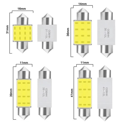Car festoon white - festoon, cob