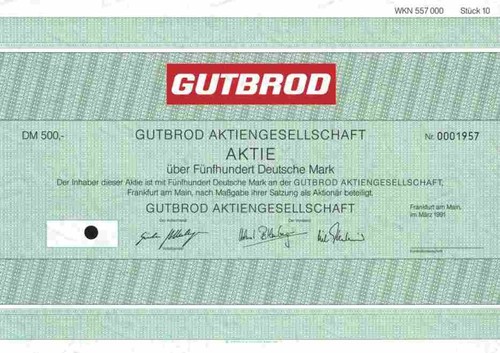 Gutbrod frankfurt 1991 - ag,