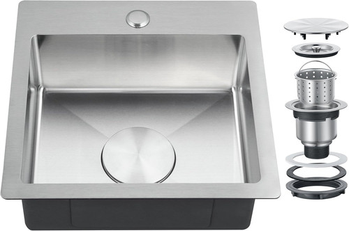 15x15 inch bar sink - bar, in