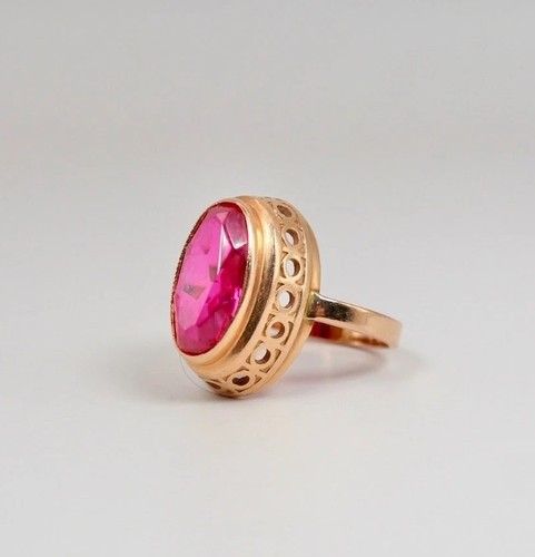 14k 583 gold ruby corundum - 583,