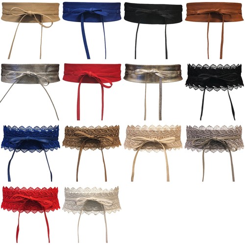 Women obi belt wide lace - belt,