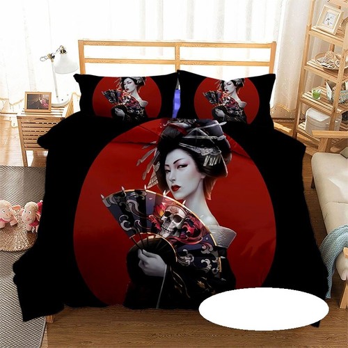 Japanese geisha samurai quilt - japanese, samurai/quilt
