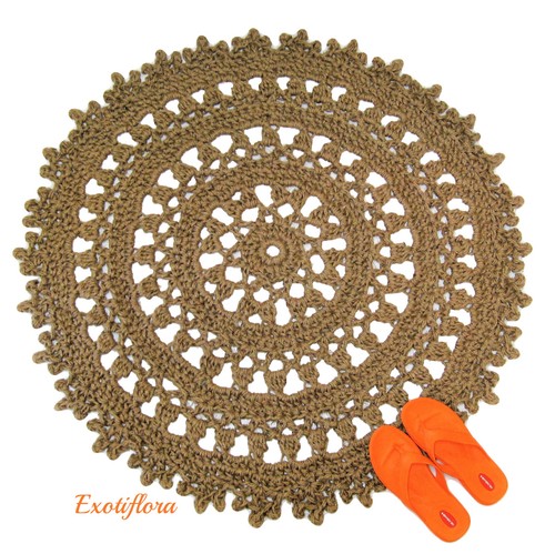 Round jute area rug - round,
