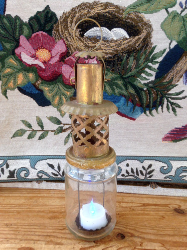 Vintage lantern tea light - vintage, light/