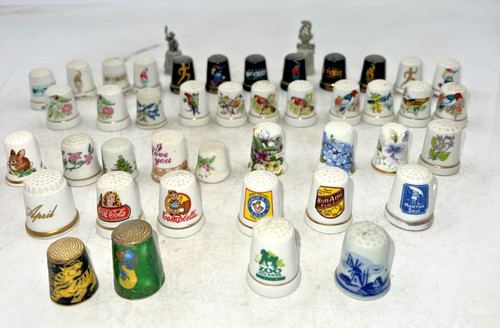 Vtg thimbles lot - vtg, ceramic