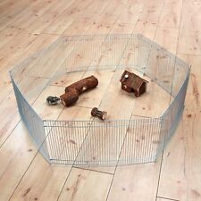 TRIXIE LARGE INDOOR HAMSTER SMALL ANIMAL GALVANIZED ENCLOSURE PLAY PEN RUN 90X25